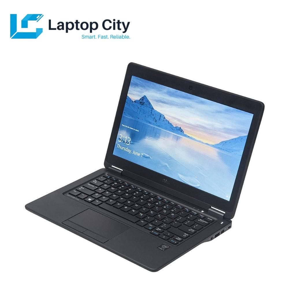 Dell Latitude E7250 laptop with Intel Core i5 5th Gen, 8GB RAM, 256GB SSD, lightweight design, long battery life, ideal for students, business, and daily use.