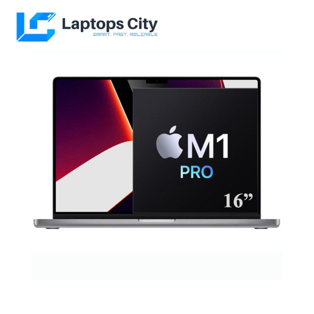 MacBook Pro 16 inch M1 Pro 32GB RAM 512GB SSD 2021 model front view showing Liquid Retina XDR display - Used MacBook Pro price in Pakistan
